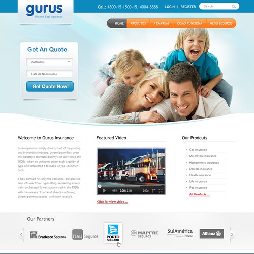 Create the next website design for Gurus