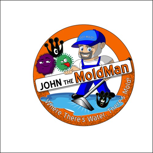 Design a fun logo for John the MoldMan