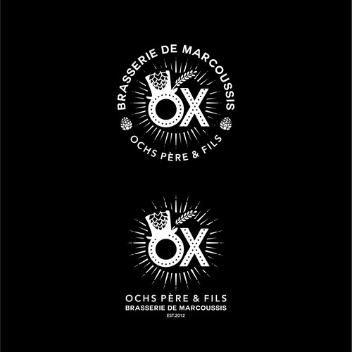 Bold logo for OX brewery