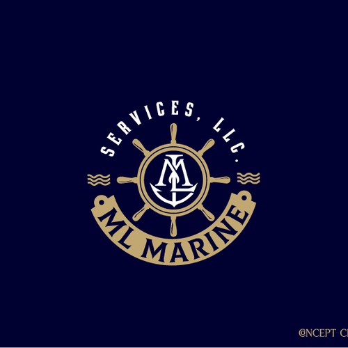 Monogram logo for marine company