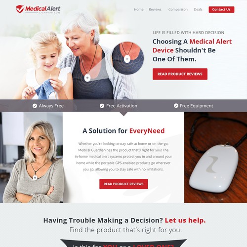 Medical Alert Landing Page