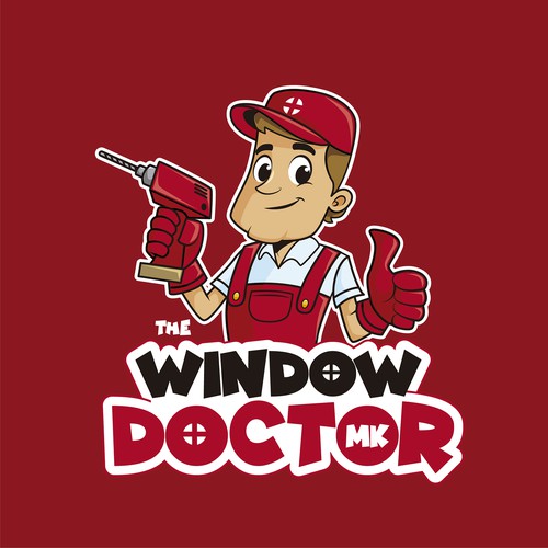 Window Doctor character logo