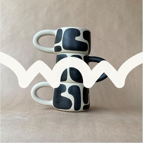 Cute organic monogram for a ceramics maker