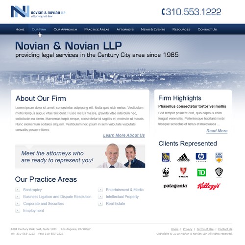 Novian & Novian Website