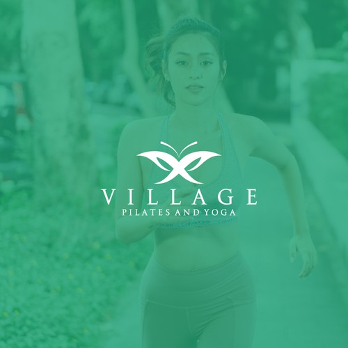 fitness femine logo concept