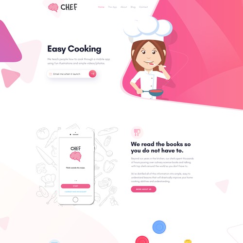 Cooking App Web Design