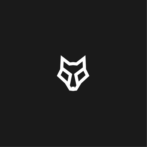 Simple wolf head logo