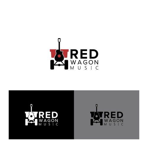 A concept logo for Red Wagon Music