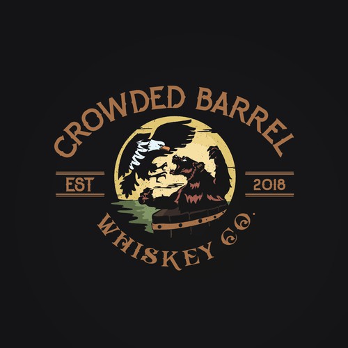 Illustrative whiskey logo