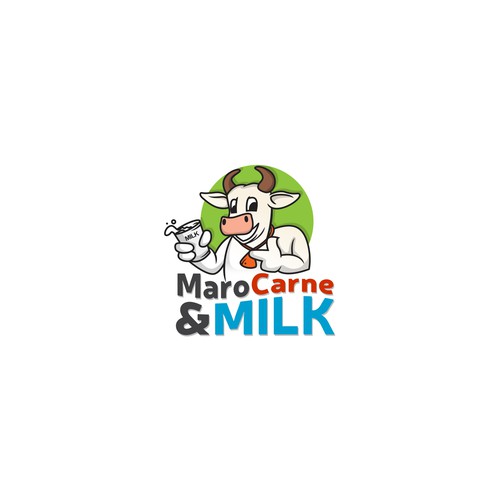 character logo design for MaroCarne&Milk