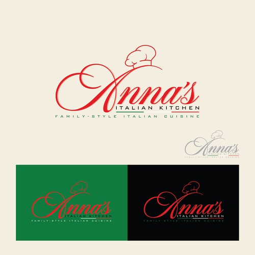 Anna's Italian Kitchen Logo Design