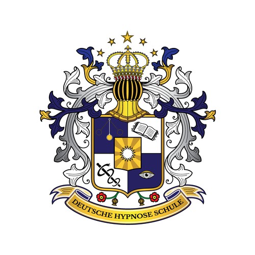 Coat of arms style logo for school