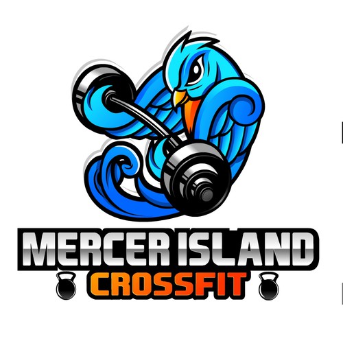 Create an updated logo for a CrossFit gym based on tattoo inspired swallow