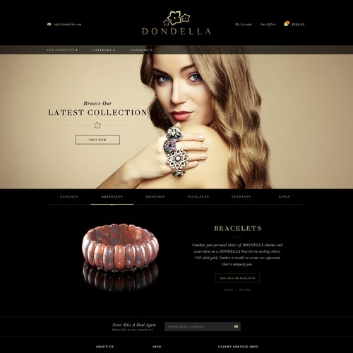 Website design for Dondella