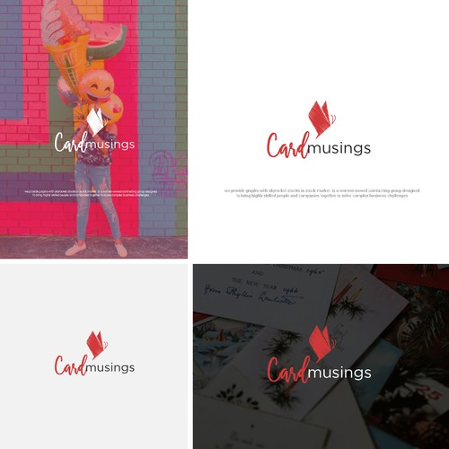 Card Musings, stunning greeting cards logo design
