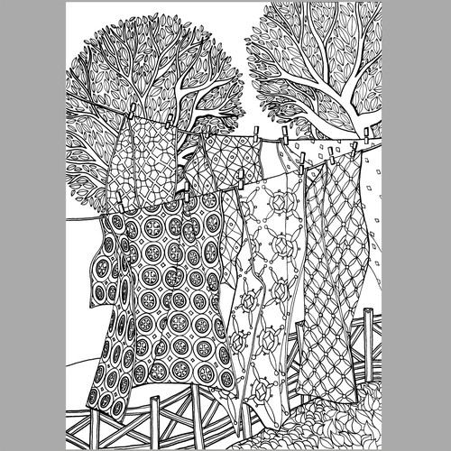 Inspirational (Christian) Adult Coloring Book illustration