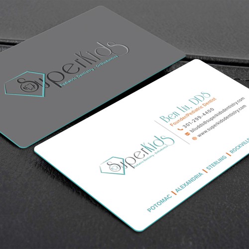 Embossed Glossy business card design 