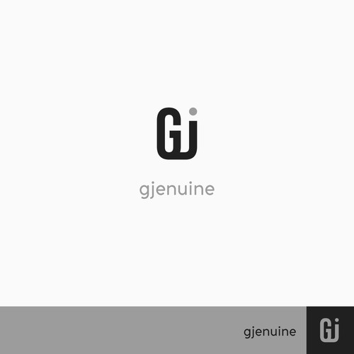 Bold logo concept for gjenuine application