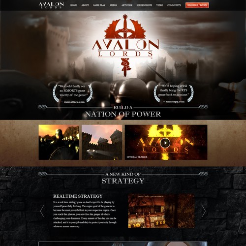 Avalon Lords: Website for the Video Game Title Avalon Lords