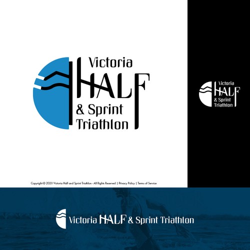 Logo for a triathlon sporting event 
