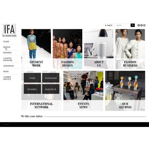 Designing the website of a Fashion School