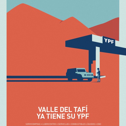 YPF Gas Station poster