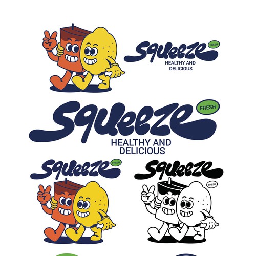 squeeze juice logo design
