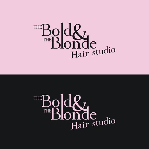 Design Logo Concept for The Bold & The Blonde Hair Studio