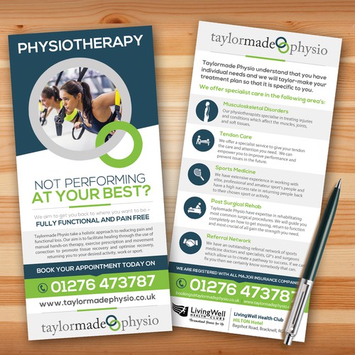 DL Sized flyer for Taylormade Physio