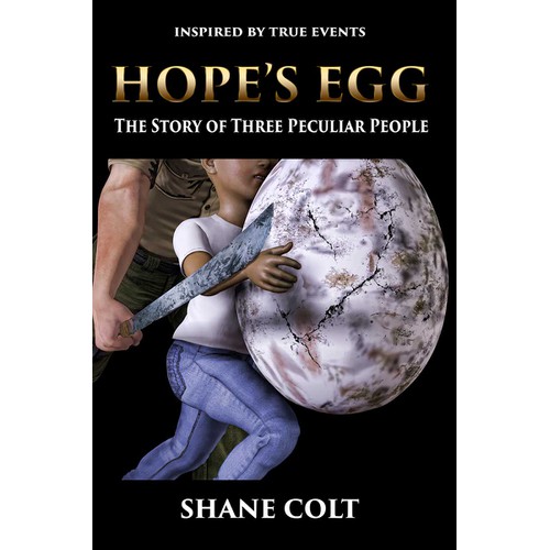 Illustrated cover for book "Hope's Egg"