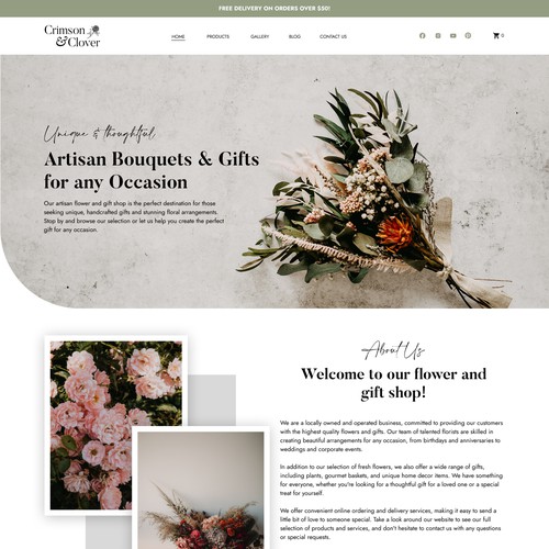 Flower Shop Website Design