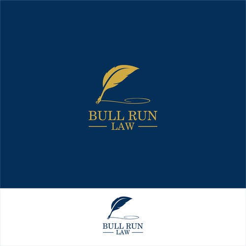 Quill Logo Concept For Bull Run Law