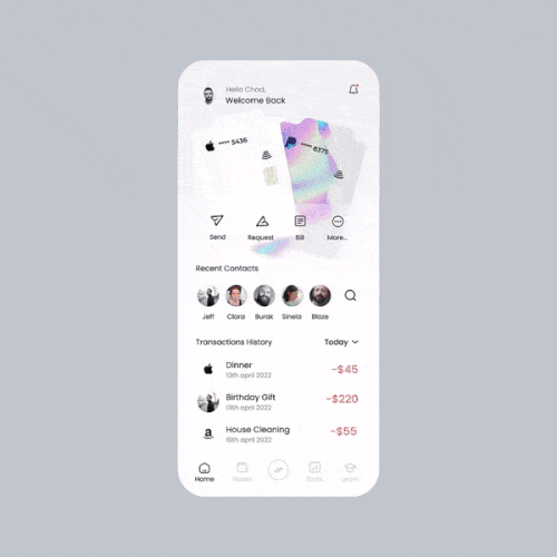 Finance app design