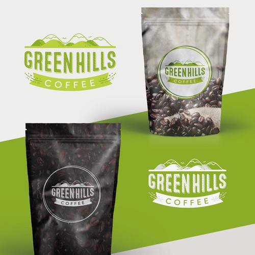 Logo concept for Green Hills Coffee