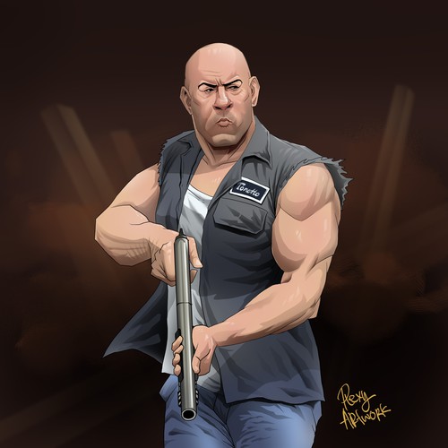 Dom toretto in my cartoon style