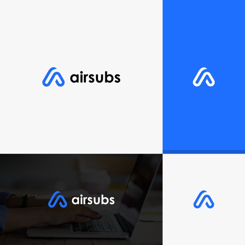 Simple, clean logo design for AirSubs.com