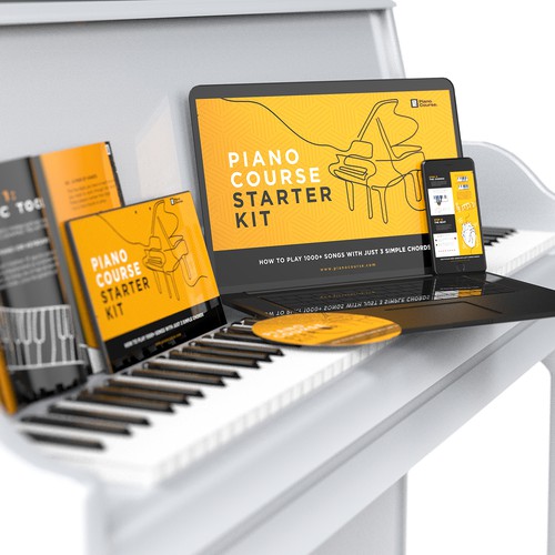 Render of piano course starter kit