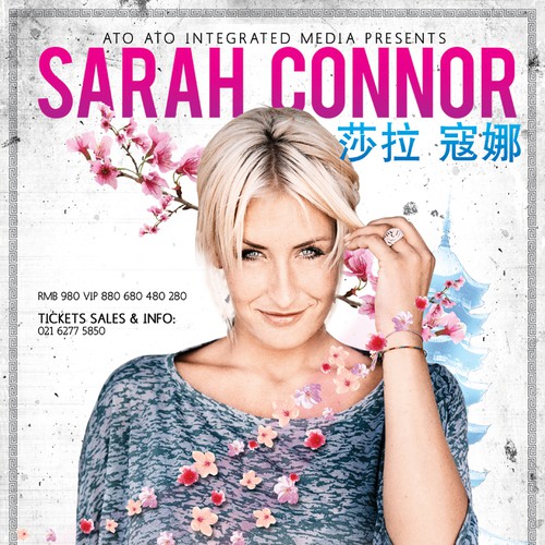 Poster Design for International Superstar Sarah Connor in China CONCERT!