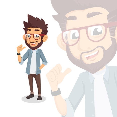 Character Avatar for hip/fun IT Communications