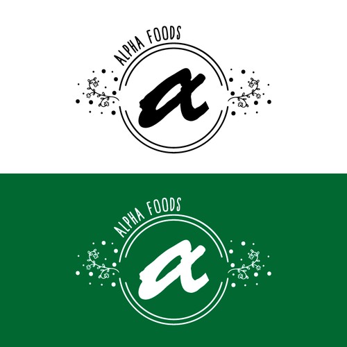logo design proposal for Alpha Foods