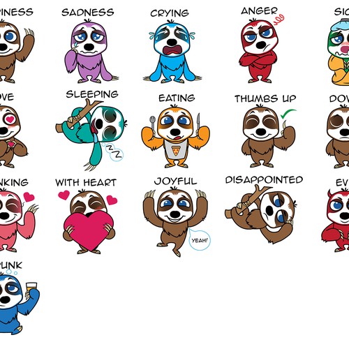 Sloth Emoji Stickers