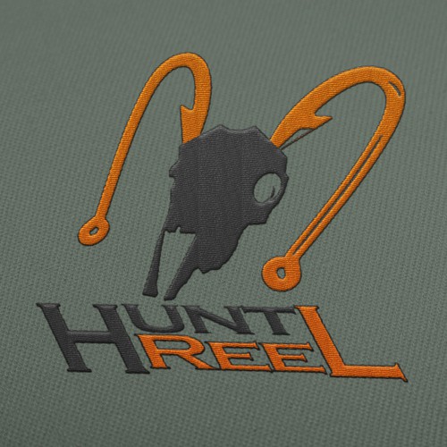 Bold design for hunting and fishing company logo.