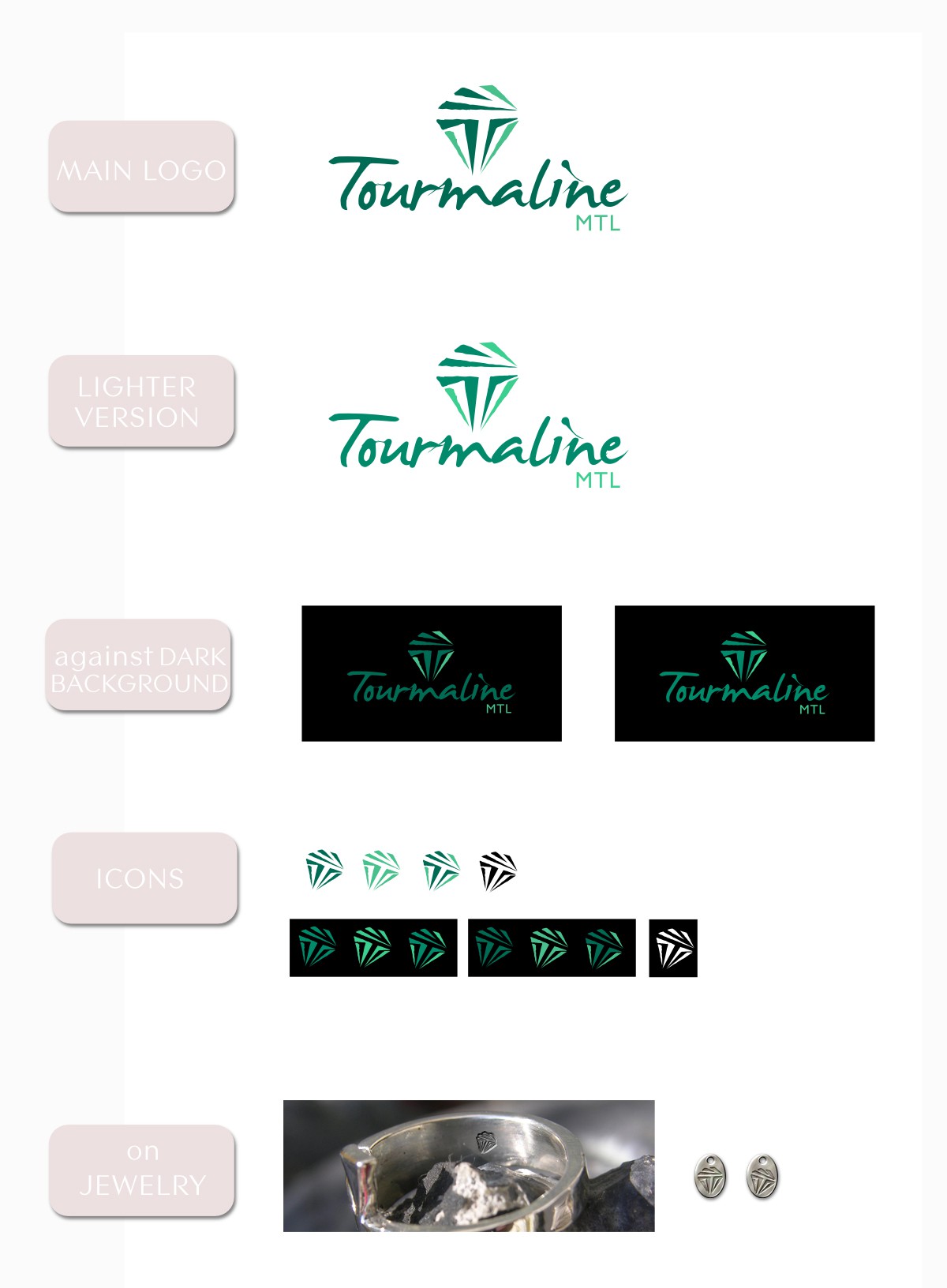 Create the next logo for Tourmaline MTL, jewelry studio in Montreal