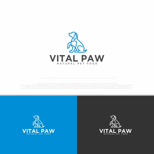 Monoline logo concept for Vital Paw