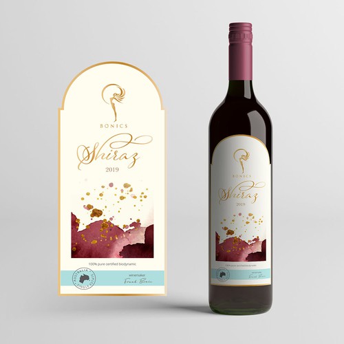 Red wine label