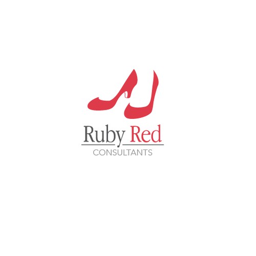 Bold and clean logo concept for Ruby Red consultants