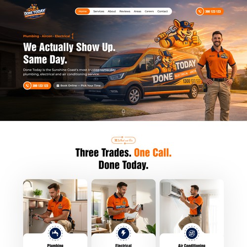 Done Today Webpage Design Concept