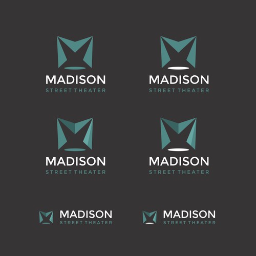 Contemporary logo for Madison street theater in Chicago