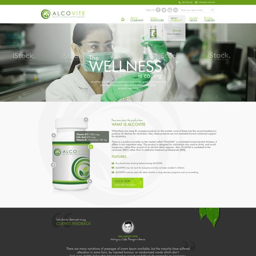 Create a Stunning Homepage for Vitamin Supplement - Guaranteed Award!