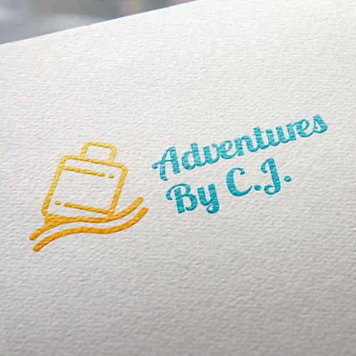 Travel agency logo design "Adventures By C.J."